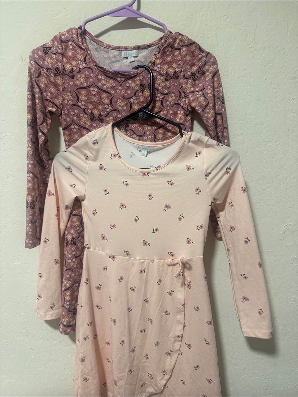 BTweenPink Floral Long Sleeve Wrap-Style Dress 8